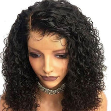 Load image into Gallery viewer, PREMIUM QUALITY #1B  10&quot;- 14 inches&quot; Pre-Plucked 13&quot;x4&quot;  Lace front MITCHELLE Curly BOB Wig, Free Part Lace Front
