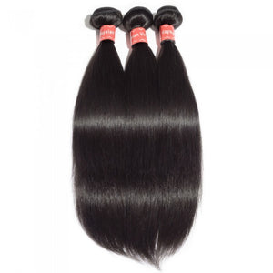 PREMIUM QUALITY 10-30 Inches Straight 100% Virgin Malaysian Hair 1B Natural Black