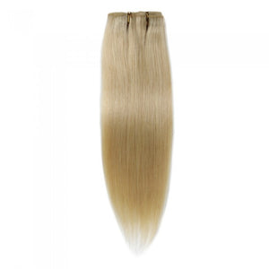 LUXURY PLATINUM 16 to 26 Inches Colour #613 Light blonde 10 pieces Body wave Clip In Human Hair Extensions