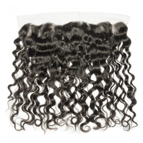 Loose wave full frontal closure 13x4 width, ear to ear. Natural wave