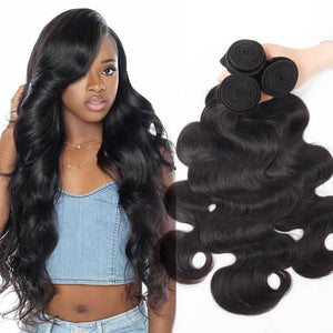 10AA GRADE QUALITY 10-28 inches 100% Virgin Brazilian Human Hair Body wave weave 1B Natural black